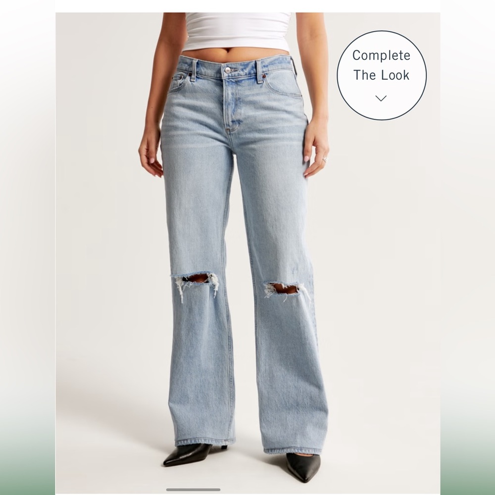 Abercrombie Curve Love Low Rise Baggy Jean - Picture 3 of 7